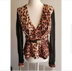 NWOT Backless Long Sleeve Blouse